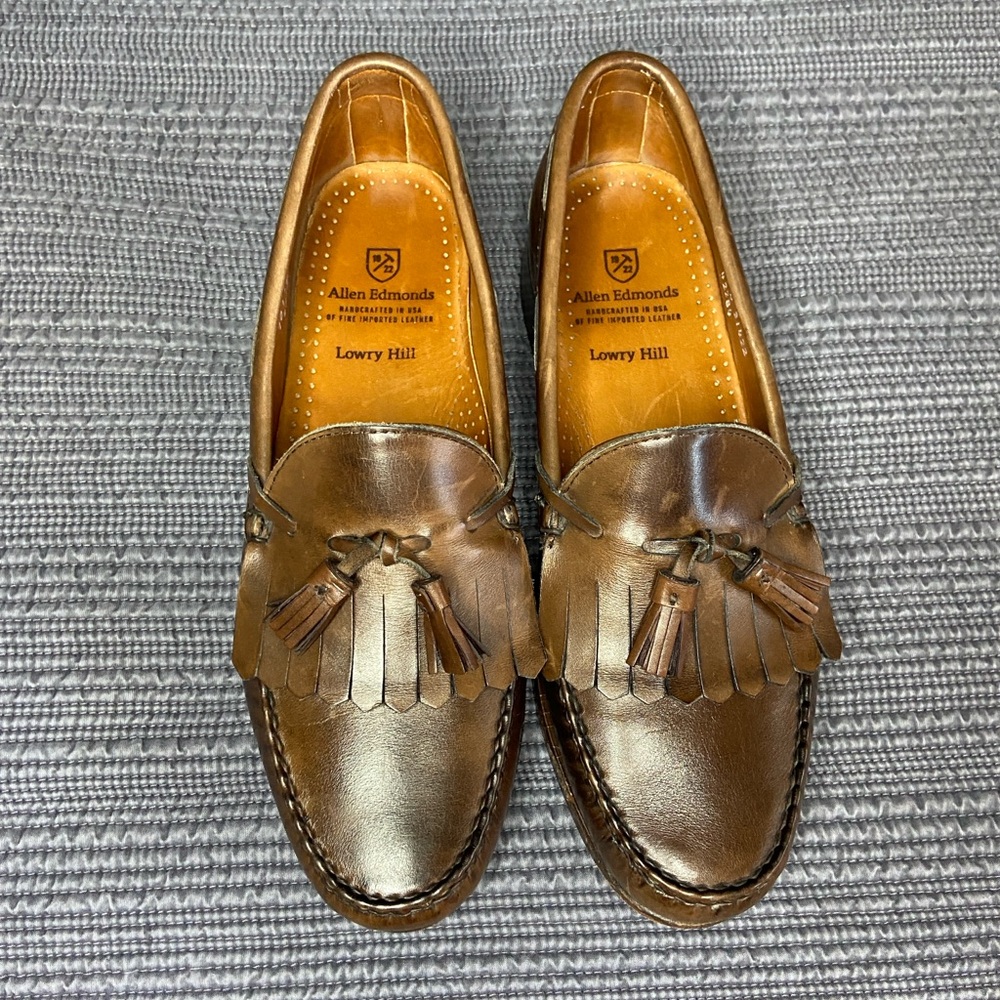 Allen Edmonds Lowry Hill Tan Leather Tassel Loafers